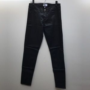 Paige Denim Black Coated Jeans